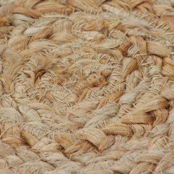 Teppich Flechtmuster Jute 120 cm Rund