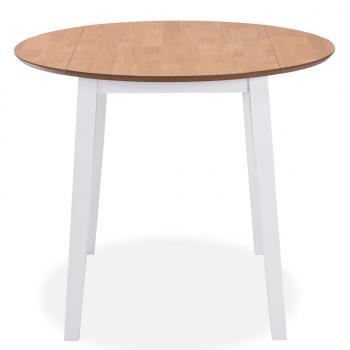 Esstisch Klappbar Rund MDF Weiß
