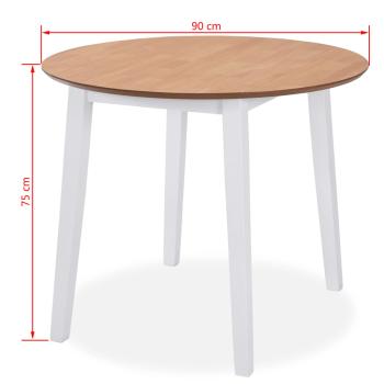 Esstisch Klappbar Rund MDF Weiß