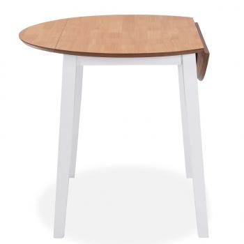 Esstisch Klappbar Rund MDF Weiß