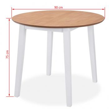 Esstisch Klappbar Rund MDF Weiß