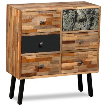 Beistellschrank mit 6 Schubladen Recyceltes Teakholz 70x30x76cm
