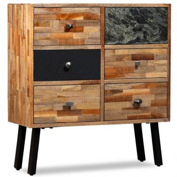 Beistellschrank mit 6 Schubladen Recyceltes Teakholz 70x30x76cm