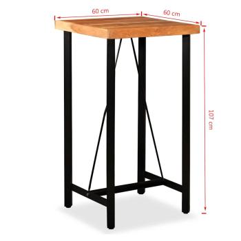 Bartisch Akazie Massivholz 60 x 60 x 107 cm