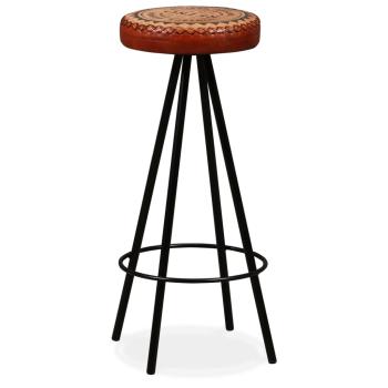Barhocker 2 Stk. Echtleder 