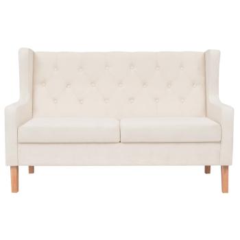 2-Sitzer Sofa Stoff Cremeweiß