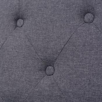 Sofa 2-Sitzer Stoff Grau