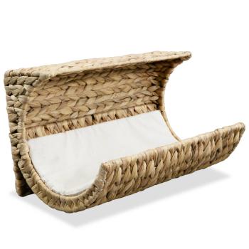 Katzenbett mit Kissen Wasserhyazinthe 37 x 20 x 20 cm