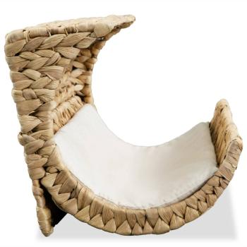 Katzenbett mit Kissen Wasserhyazinthe 37 x 20 x 20 cm