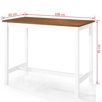 Bartisch Massivholz 108x60x91 cm