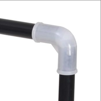 Schuhregal mit 7 Etagen Metall und Kunststoff Schwarz