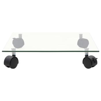 Pflanzenständer mit Rollen 2 Stück Hartglas 35x35 cm Quadrat 