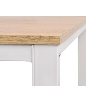 Schreibtisch 120×60×75 cm Eichenbraun und Weiß