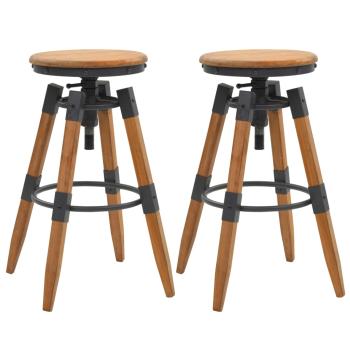 Barhocker 2 Stk. Tanne Massivholz 