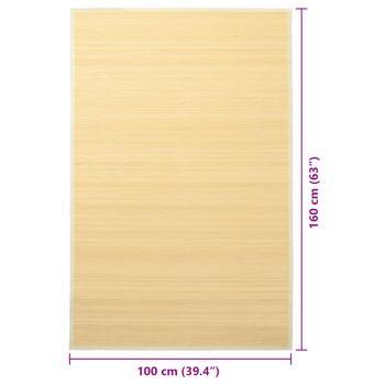 Teppich Bambus 100 x 160 cm Natur