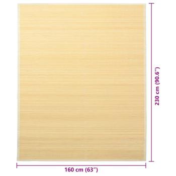 Teppich Bambus 160x230 cm Natur
