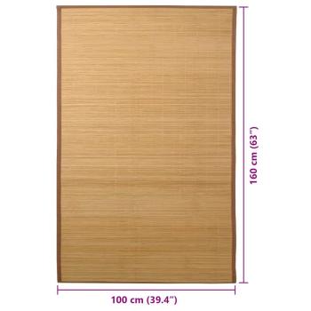 Teppich Bambus 100 x 160 cm Braun