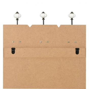 Wandgarderobe mit 6 Haken 120 x 40 cm "FAMILY RULES" 