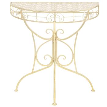 Beistelltisch Vintage-Stil Halbrund Metall 72 x 36 x 74 cm Gold