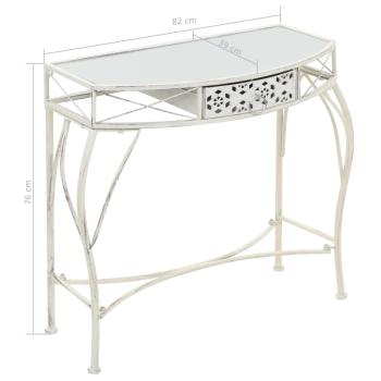 Beistelltisch Französischer Stil Metall 82x39x76 cm Weiß
