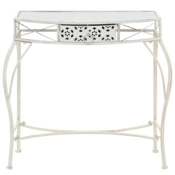 Beistelltisch Französischer Stil Metall 82x39x76 cm Weiß