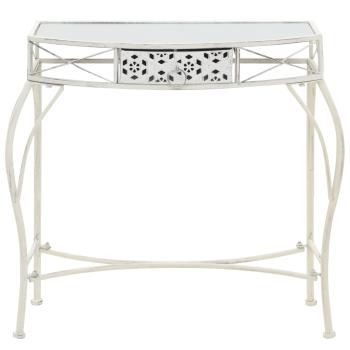 Beistelltisch Französischer Stil Metall 82x39x76 cm Weiß