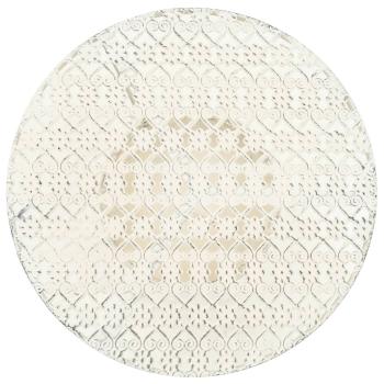 Bistrotisch Vintage-Stil Rund Metall 40 x 70 cm Weiß
