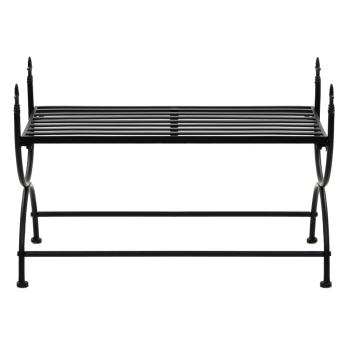  Bank Vintage-Stil Metall 83 x 42 x 55 cm Schwarz