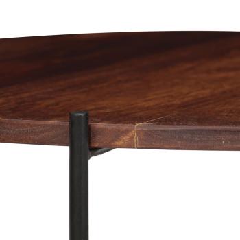 2-tlg. Couchtisch-Set Massivholz Akazie 60x35 cm