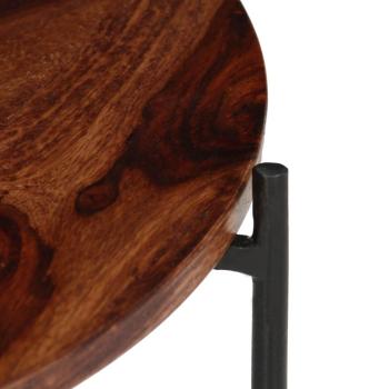 2-tlg. Couchtisch-Set Massivholz Akazie 60x35 cm