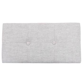 Sitzbank mit 2 Ottomanen Seegras Grau