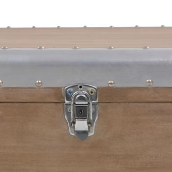 Aufbewahrungsbox Tannenholz Massiv 91x52x40 cm Braun
