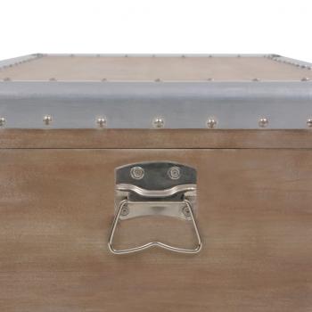 Aufbewahrungsbox Tannenholz Massiv 91x52x40 cm Braun
