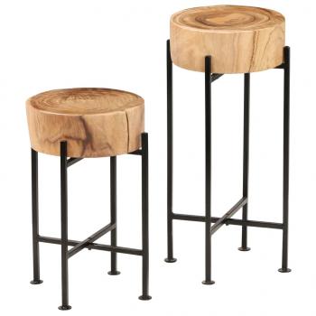 Beistelltisch-Set 2 Stk. Akazienholz Massiv