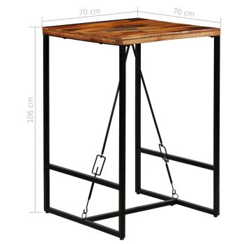 Bar-Set 3-tlg. Altholz Massiv und Echtes Ziegenleder