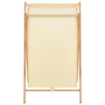 Wäschekorb Zedernholz und Stoff Beige 42x41x64 cm