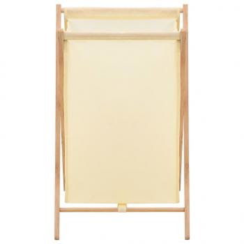 Wäschekorb Zedernholz und Stoff Beige 42x41x64 cm