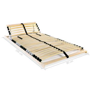 Lattenrost mit 28 Latten 7 Zonen 80x200 cm