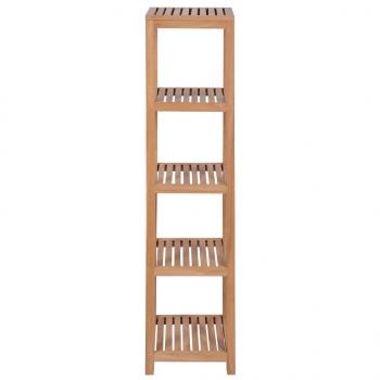 Badezimmerregal mit 4 Etagen Teakholz Massiv 42x42x165 cm