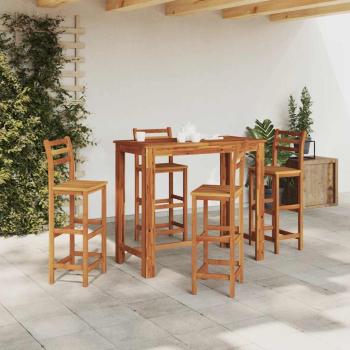 ARDEBO.de - Bartisch Akazienholz Massiv 120 x 60 x 105 cm