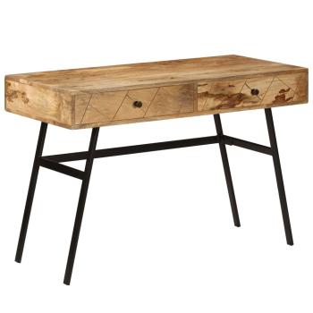 Schreibtisch mit Schubladen Massivholz Mango 110×50×76 cm