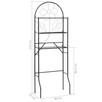 Toilettenregal Schwarz 60x33x174 cm