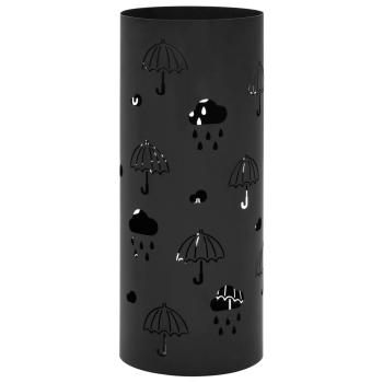 Regenschirmständer Regenschirm-Motiv Stahl Schwarz 
