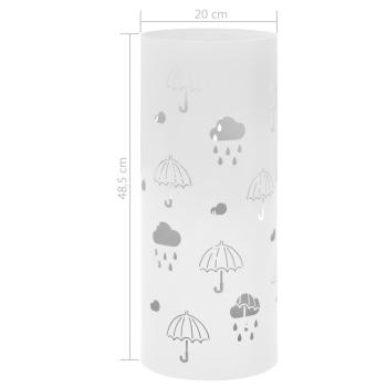 Regenschirmständer Regenschirm-Motiv Stahl Weiß 