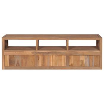TV-Schrank Massivholz Teak mit natürlichem Finish 120×30×40 cm