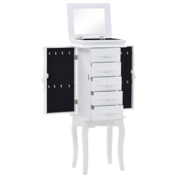 ARDEBO.de - Freistehende Schmuckvitrine Weiß