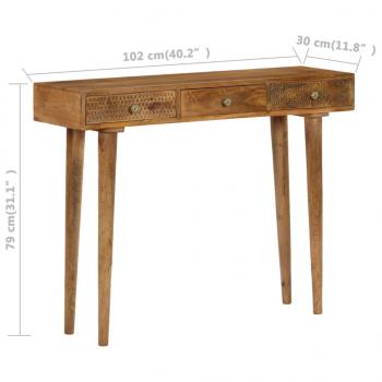 Konsolentisch Mangoholz Massiv 102 x 30 x 79 cm