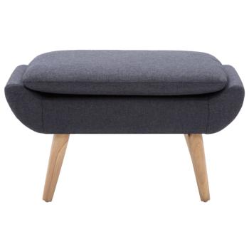 Hocker Stoffbezug 73 x 43 x 42 cm Dunkelgrau 