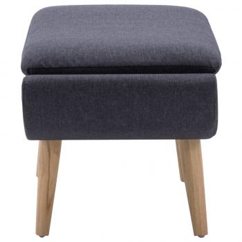 Hocker Stoffbezug 73 x 43 x 42 cm Dunkelgrau 