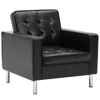 Sessel Schwarz Kunstleder